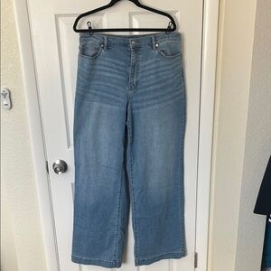 NWOT Classic Blue Land’s End Women's Wide Leg Jeans